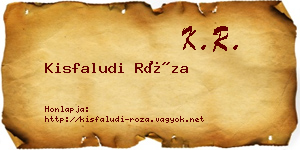 Kisfaludi Róza névjegykártya