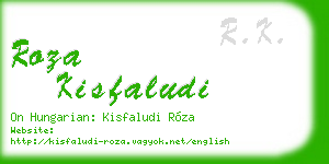 roza kisfaludi business card